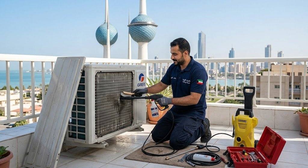 فني تصليح تكييف الكويت | تنظيف وصيانة تكييف مركزي ووحدات
